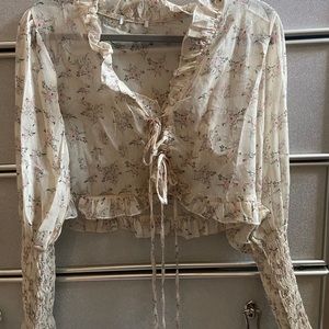 Tie front crop top